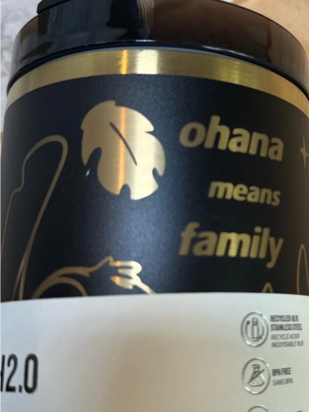 Stanley Stitch Matte Black & Gold Insulated 40oz Tumbler . New - Picture 8 of 9